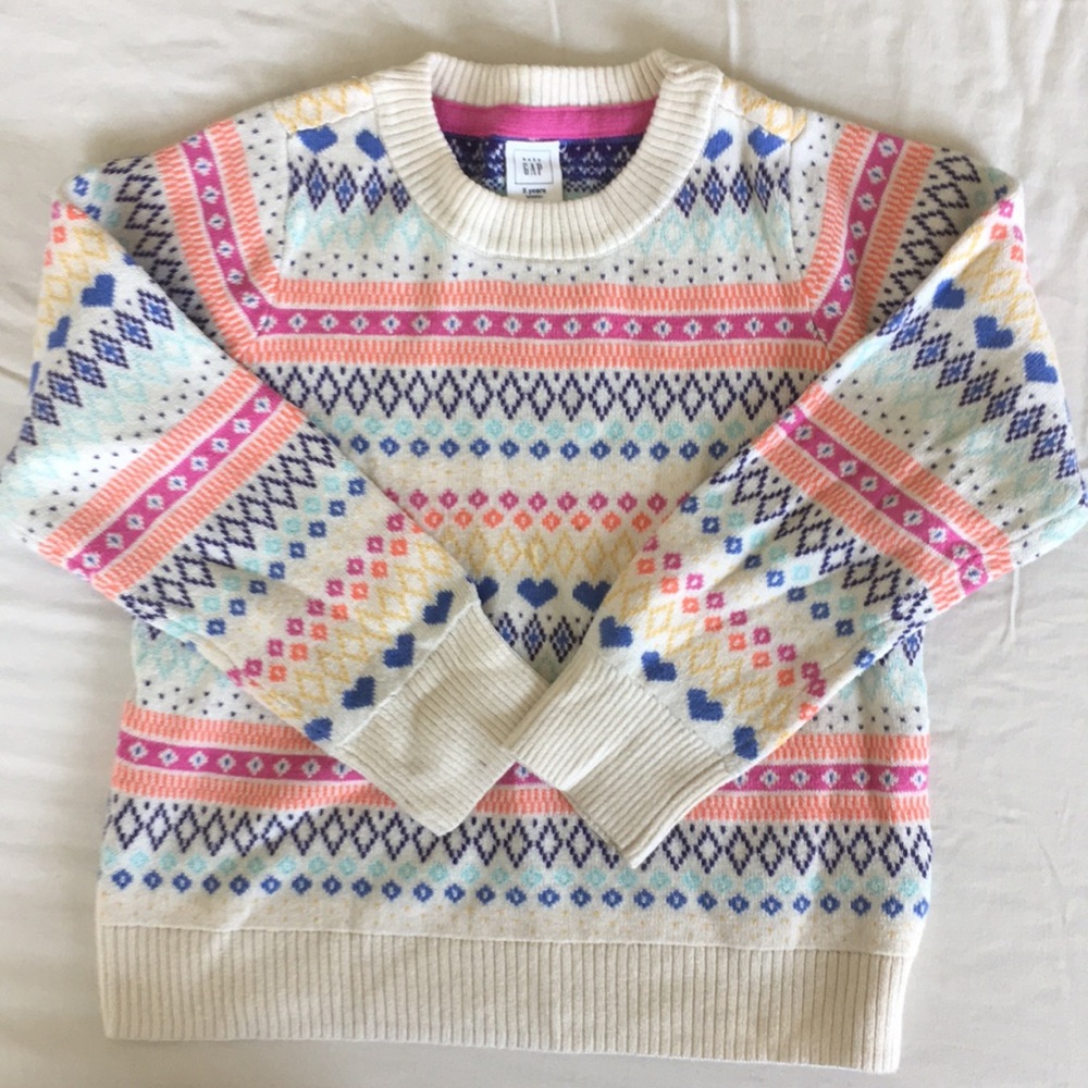 Girls Fair Isle sweater Gap Kids 5T